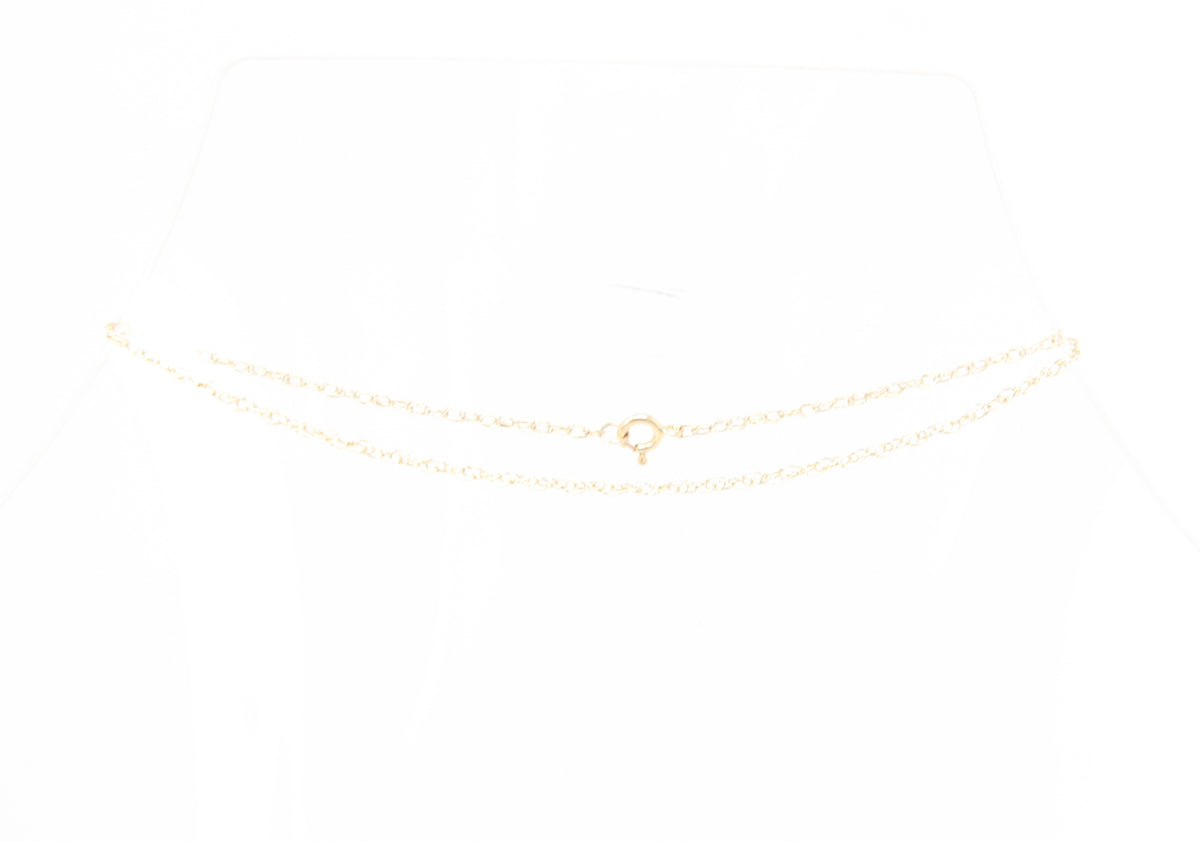 Vintage Hallmarked Solid 9ct 9k Gold Loose Fine Rope Chain Bracelet 7''