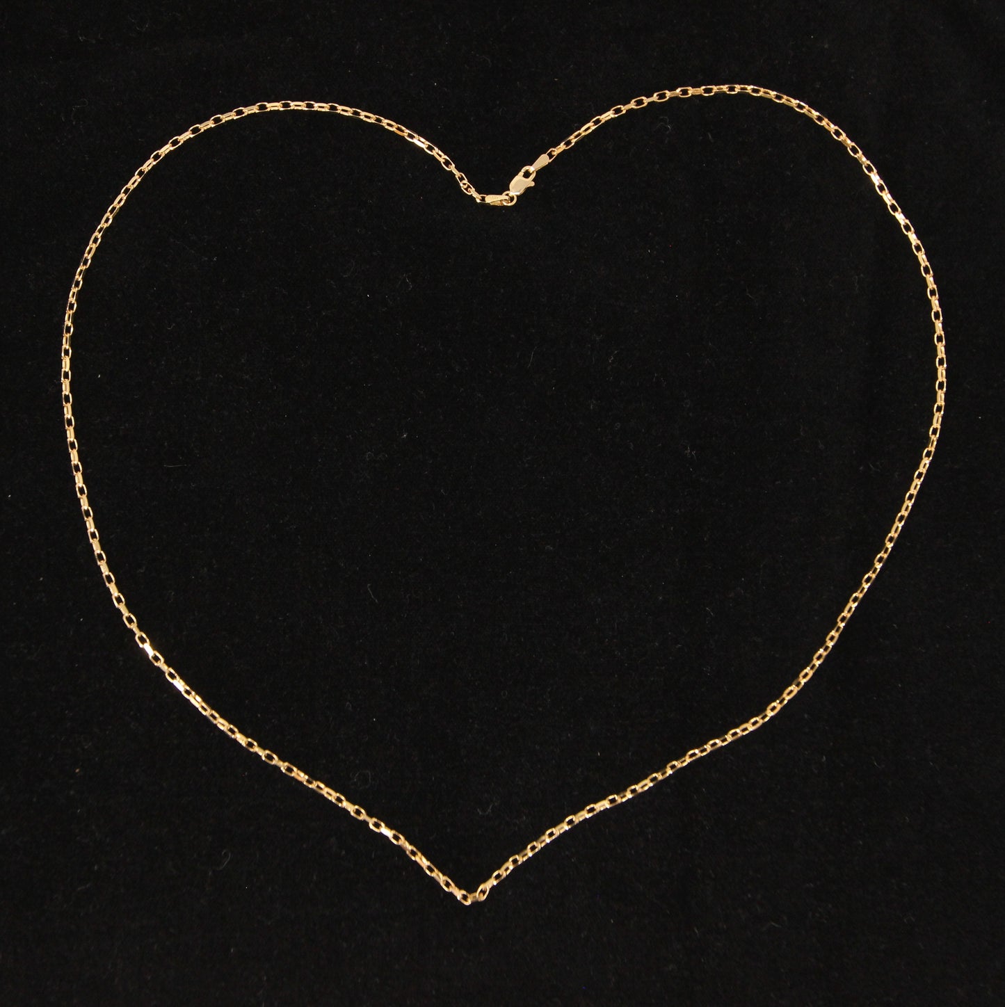 Vintage Hallmarked Solid 9ct 9k Gold Flat Cable Chain Necklace 24'' 5.6g