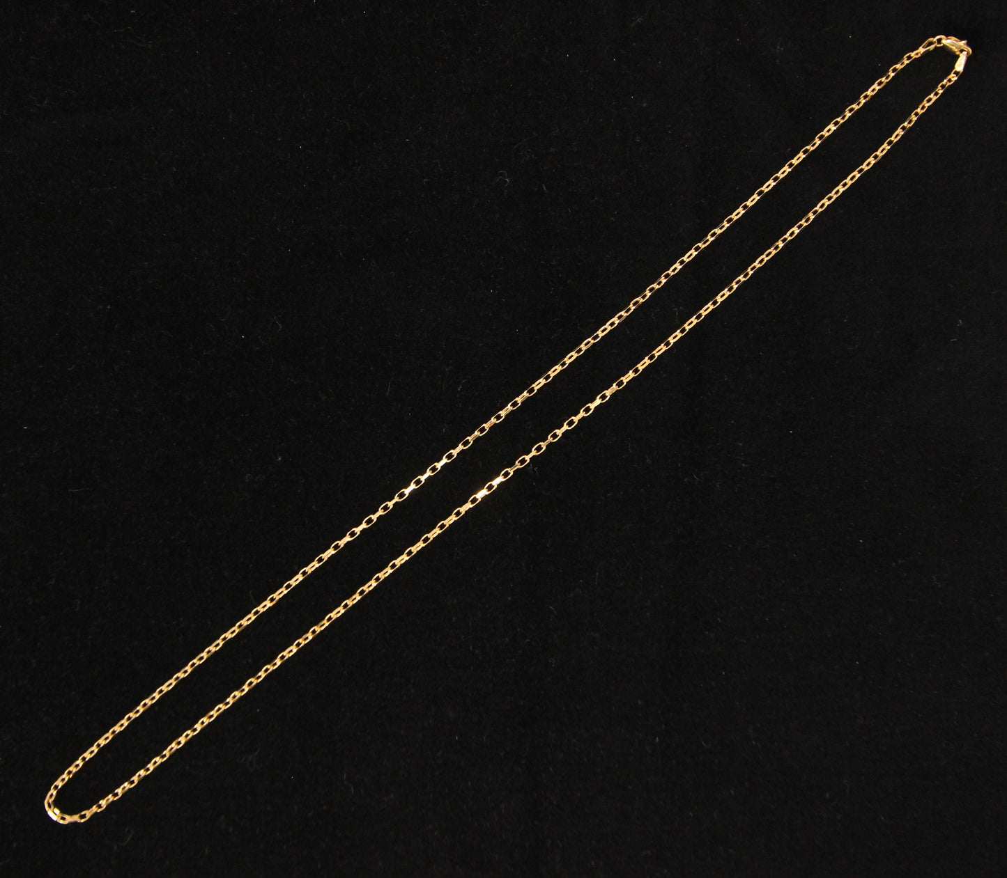 Vintage Hallmarked Solid 9ct 9k Gold Flat Cable Chain Necklace 24'' 5.6g