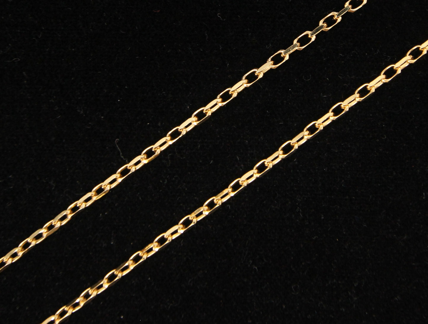 Vintage Hallmarked Solid 9ct 9k Gold Flat Cable Chain Necklace 24'' 5.6g