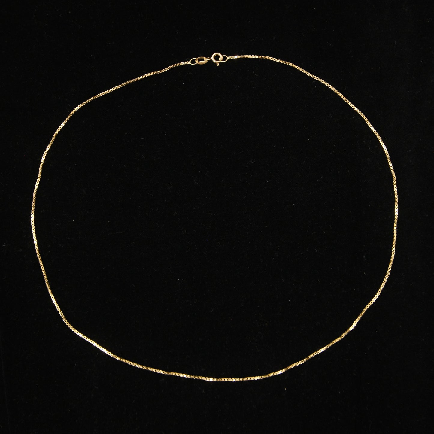 Vintage 1980's Italy Hallmarked Solid 18ct 18k Gold Box Chain Necklace 19.75''