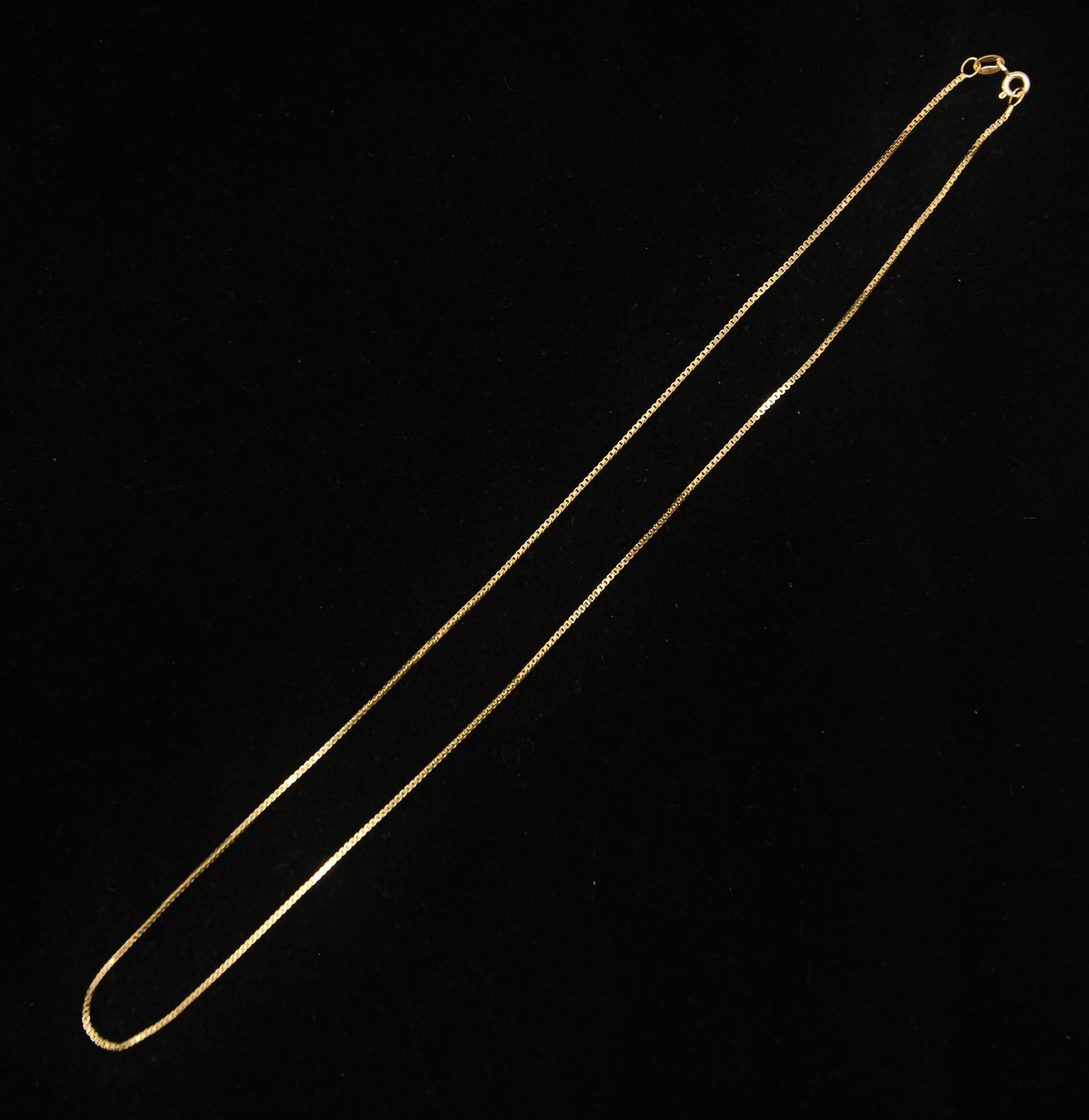 Vintage 1980's Italy Hallmarked Solid 18ct 18k Gold Box Chain Necklace 19.75''