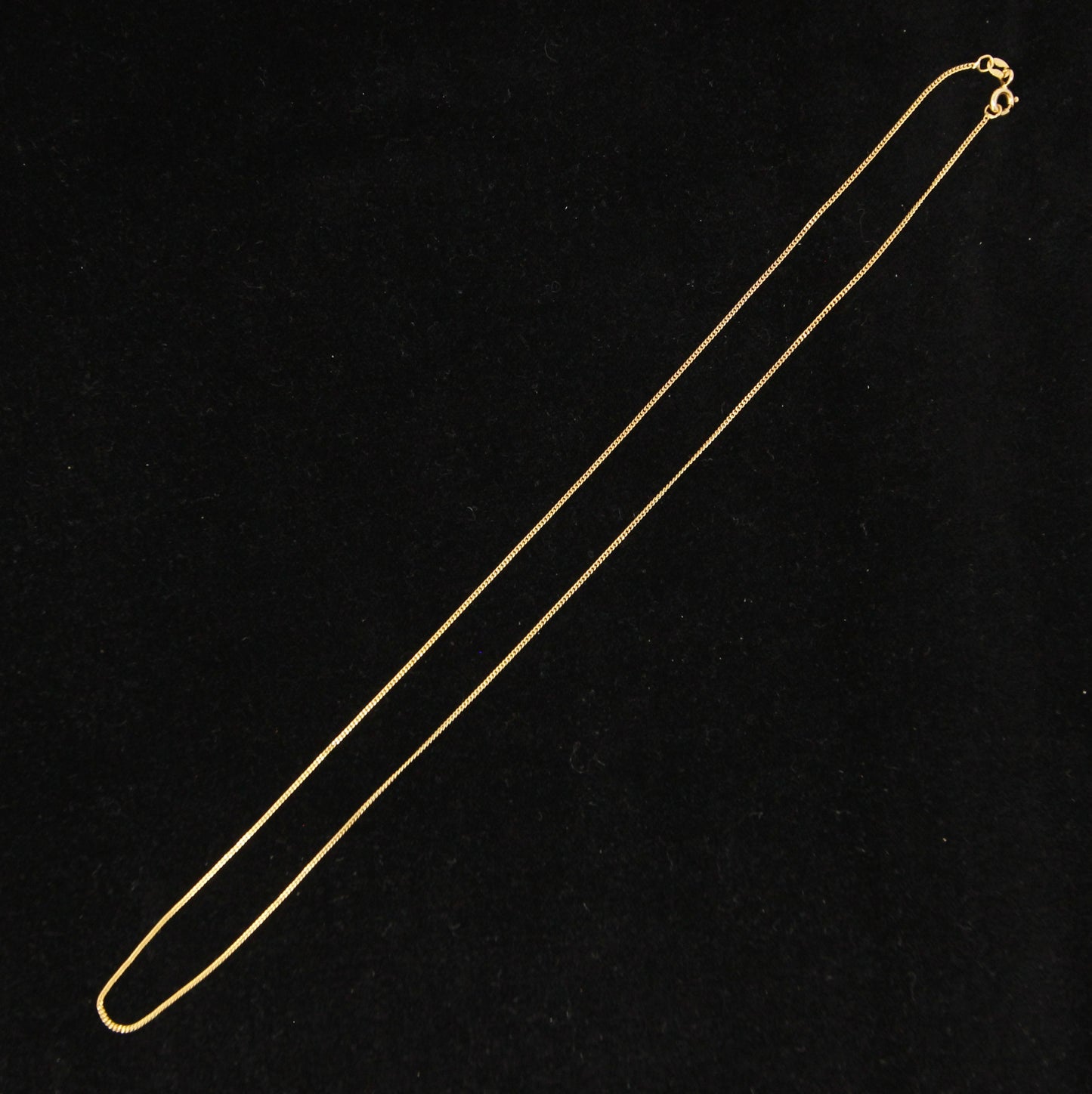Vintage 1980's Italy Hallmarked Solid 18ct 18k Gold Curb Chain Necklace 18''