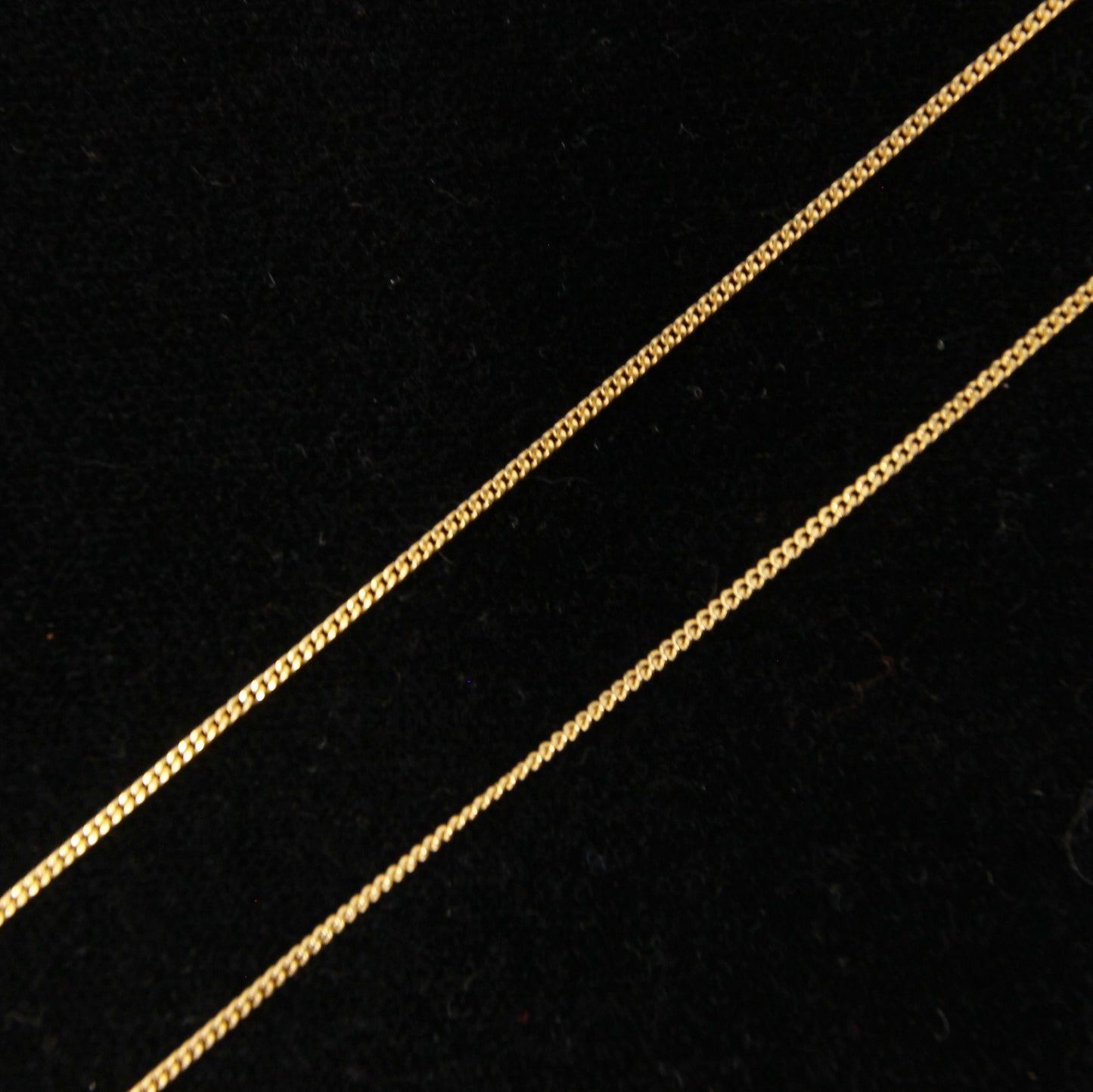 Vintage 1980's Italy Hallmarked Solid 18ct 18k Gold Curb Chain Necklace 18''
