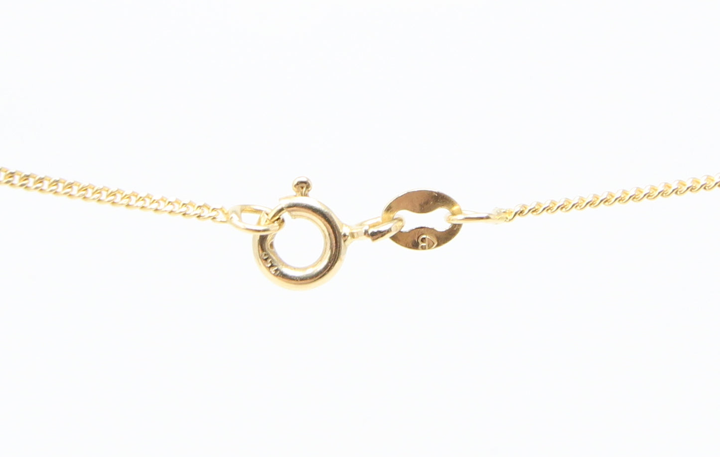 Vintage 1980's Italy Hallmarked Solid 18ct 18k Gold Curb Chain Necklace 18''