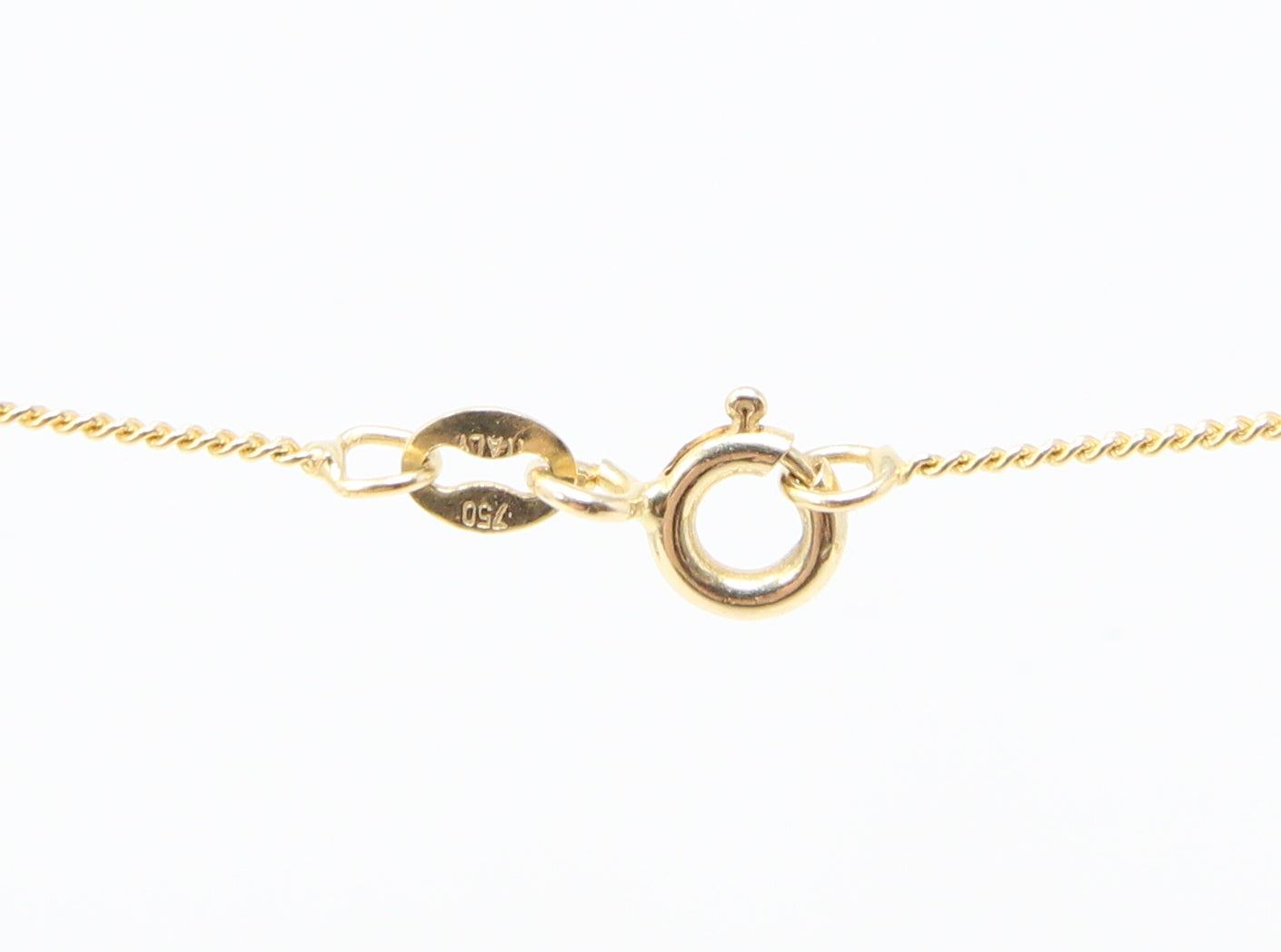 Vintage 1980's Italy Hallmarked Solid 18ct 18k Gold Curb Chain Necklace 18''