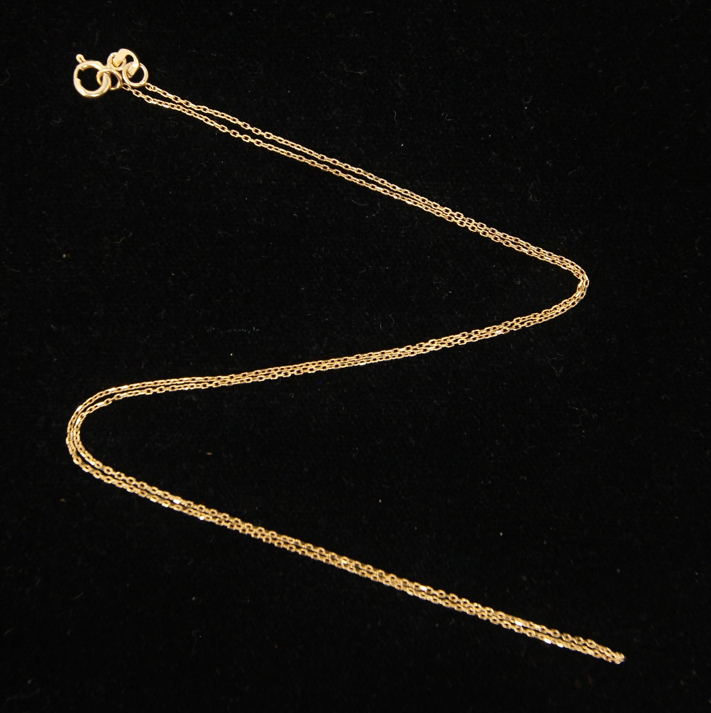Vintage 1980's Hallmarked Solid 14ct 14k Gold Biker Cable Chain Necklace 17.5''