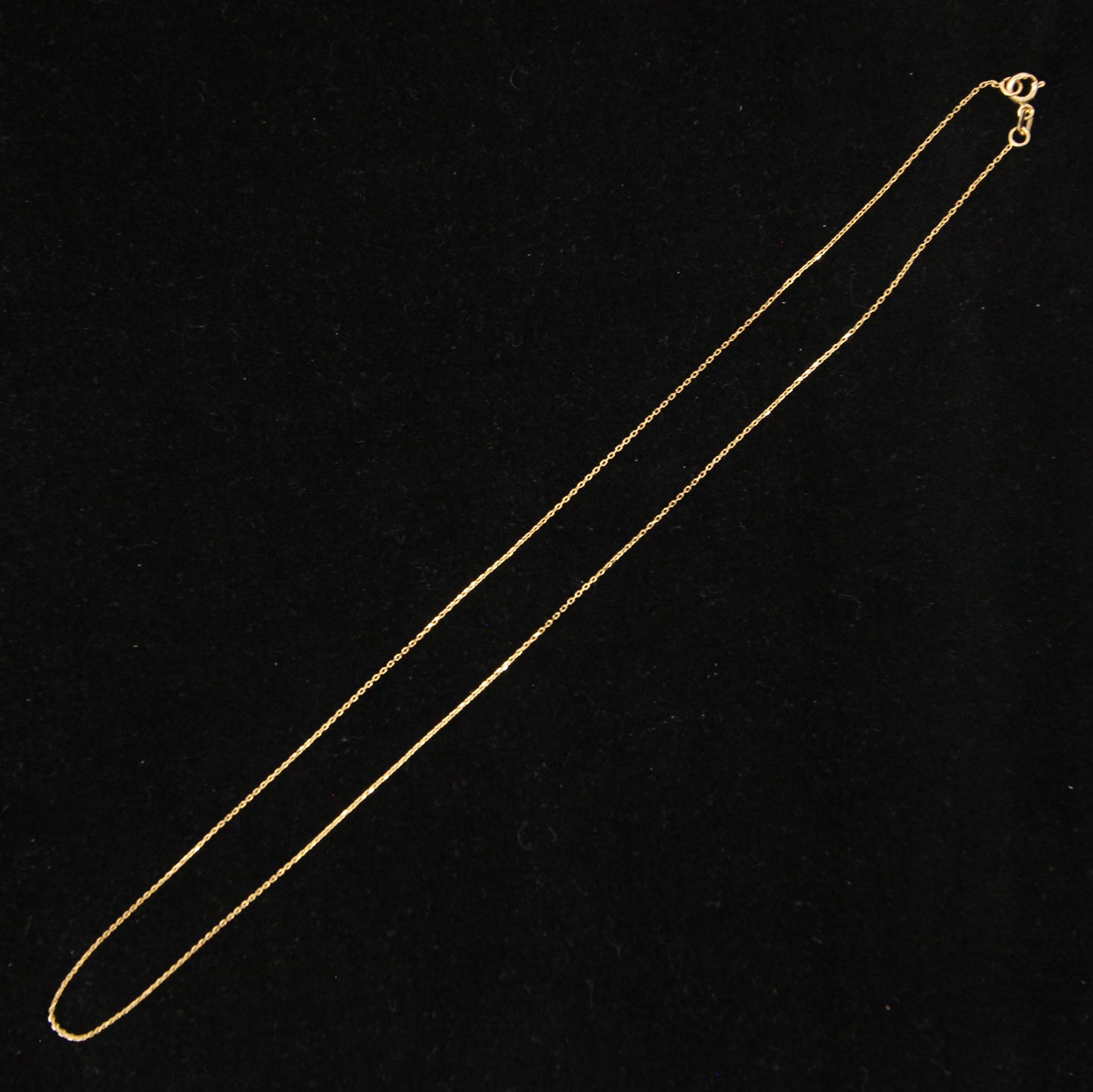Vintage 1980's Hallmarked Solid 14ct 14k Gold Biker Cable Chain Necklace 17.5''