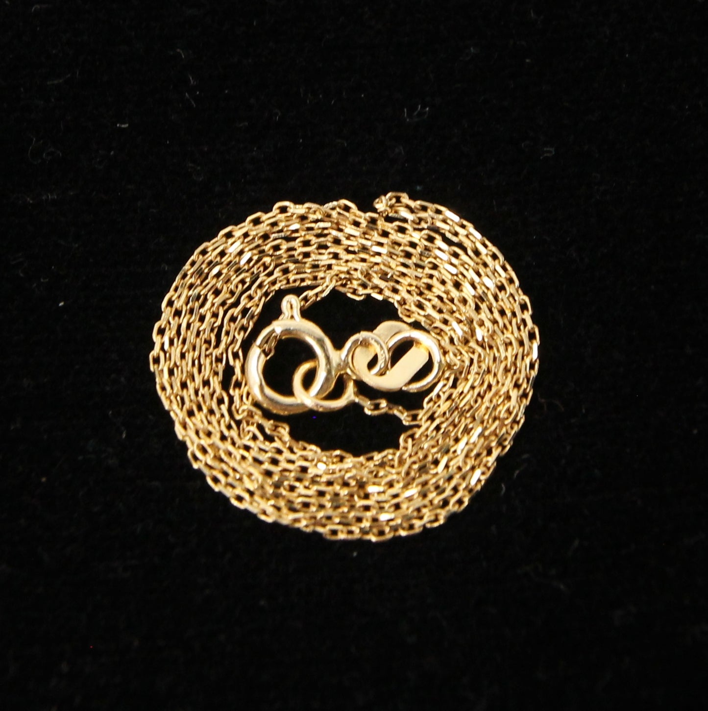 Vintage 1980's Hallmarked Solid 14ct 14k Gold Biker Cable Chain Necklace 17.5''