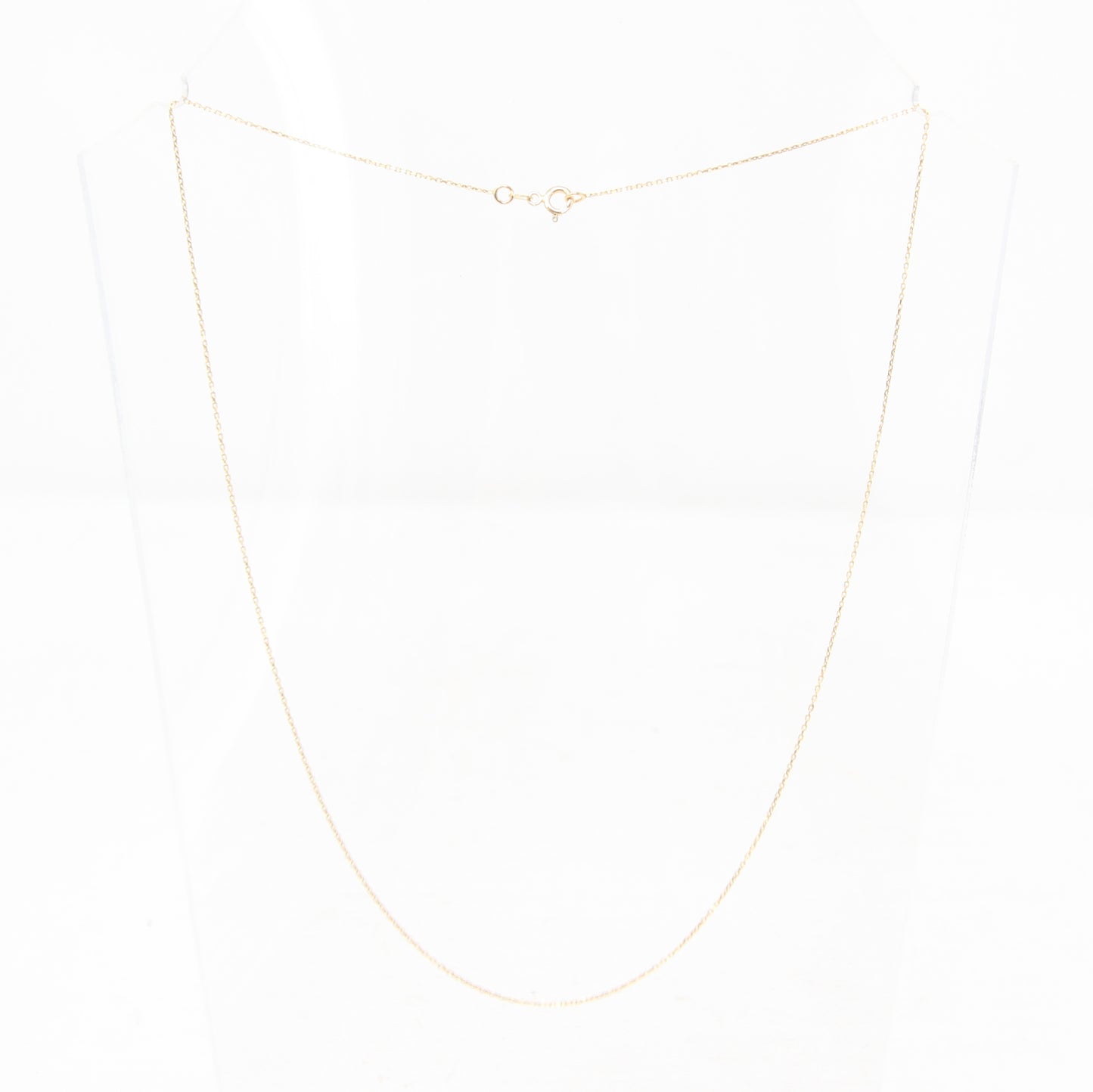 Vintage 1980's Hallmarked Solid 14ct 14k Gold Biker Cable Chain Necklace 17.5''