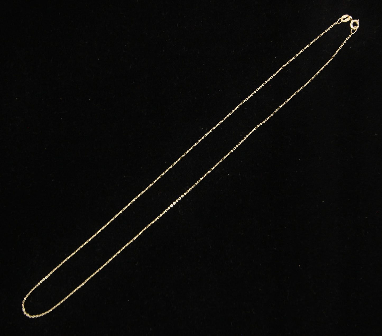 Vintage Hallmarked Solid 10ct 10k 9ct Gold Fine Cable Trace Chain Necklace 18''