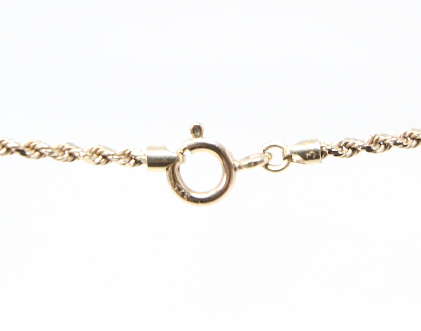 Vintage 1980's IBB Hallmarked Solid 9ct 9k Gold Facetted Rope Chain Necklace 18.25''