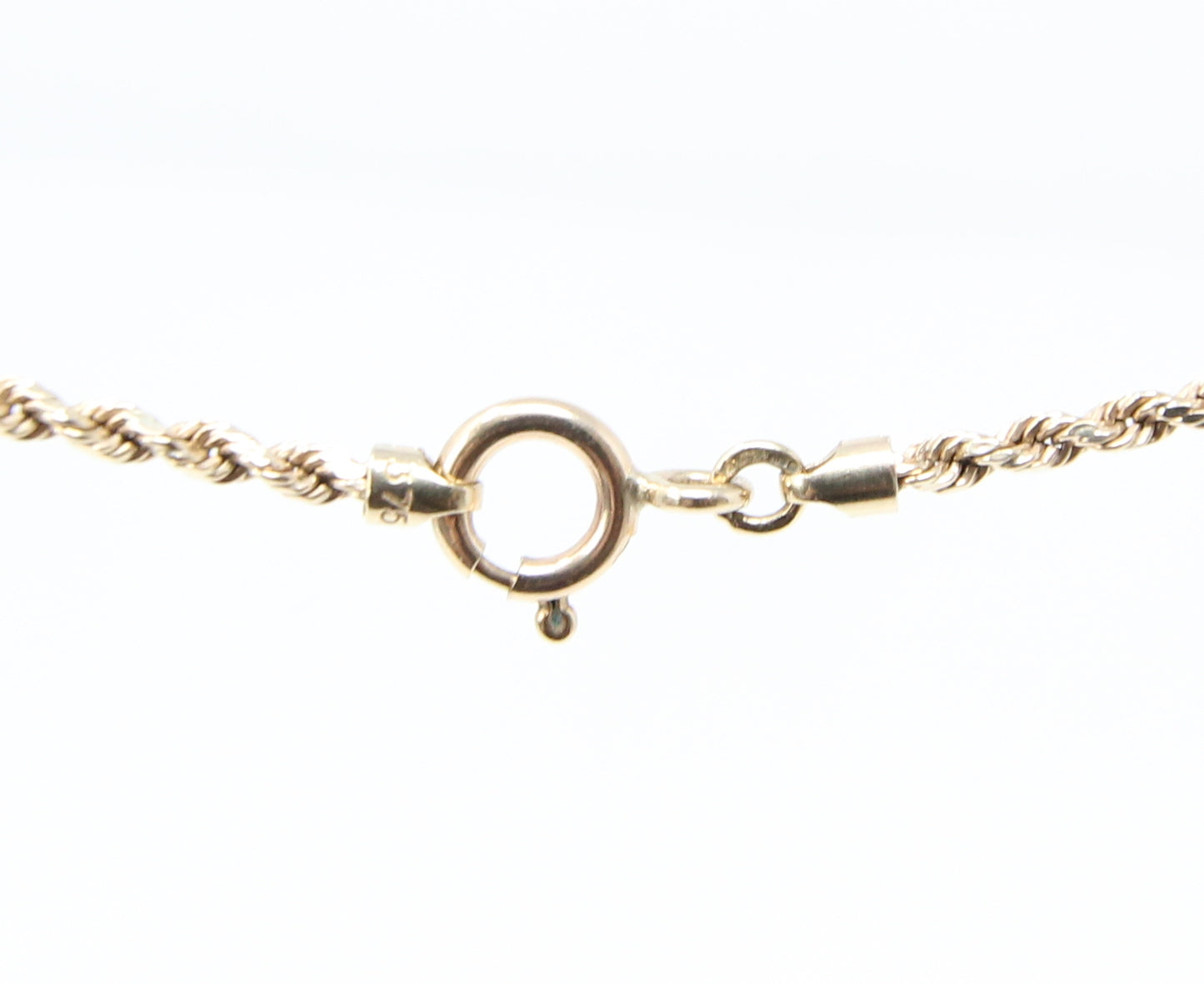 Vintage 1980's IBB Hallmarked Solid 9ct 9k Gold Facetted Rope Chain Necklace 18.25''