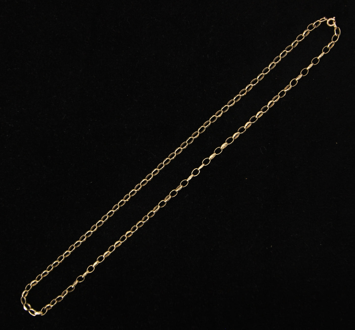 Vintage Hallmarked Solid 9ct 9k Gold Chunky Oval Belcher Rolo Chain Necklace 20.5 '' 8.3g