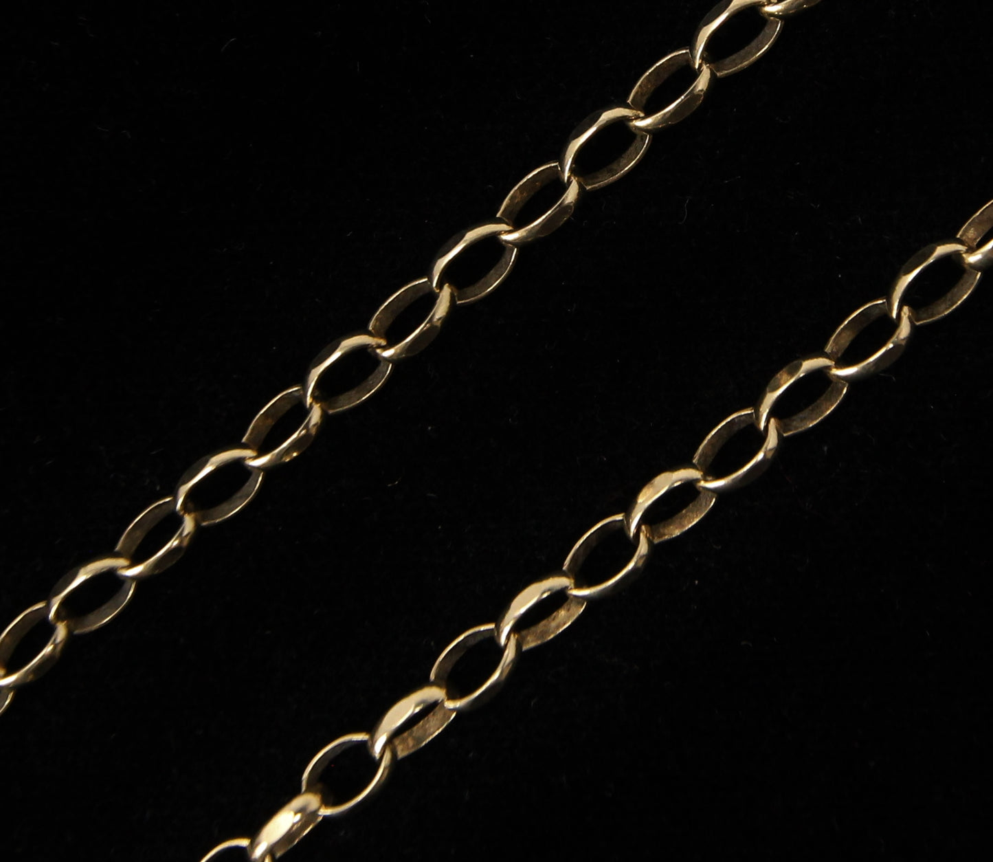 Vintage Hallmarked Solid 9ct 9k Gold Chunky Oval Belcher Rolo Chain Necklace 20.5 '' 8.3g