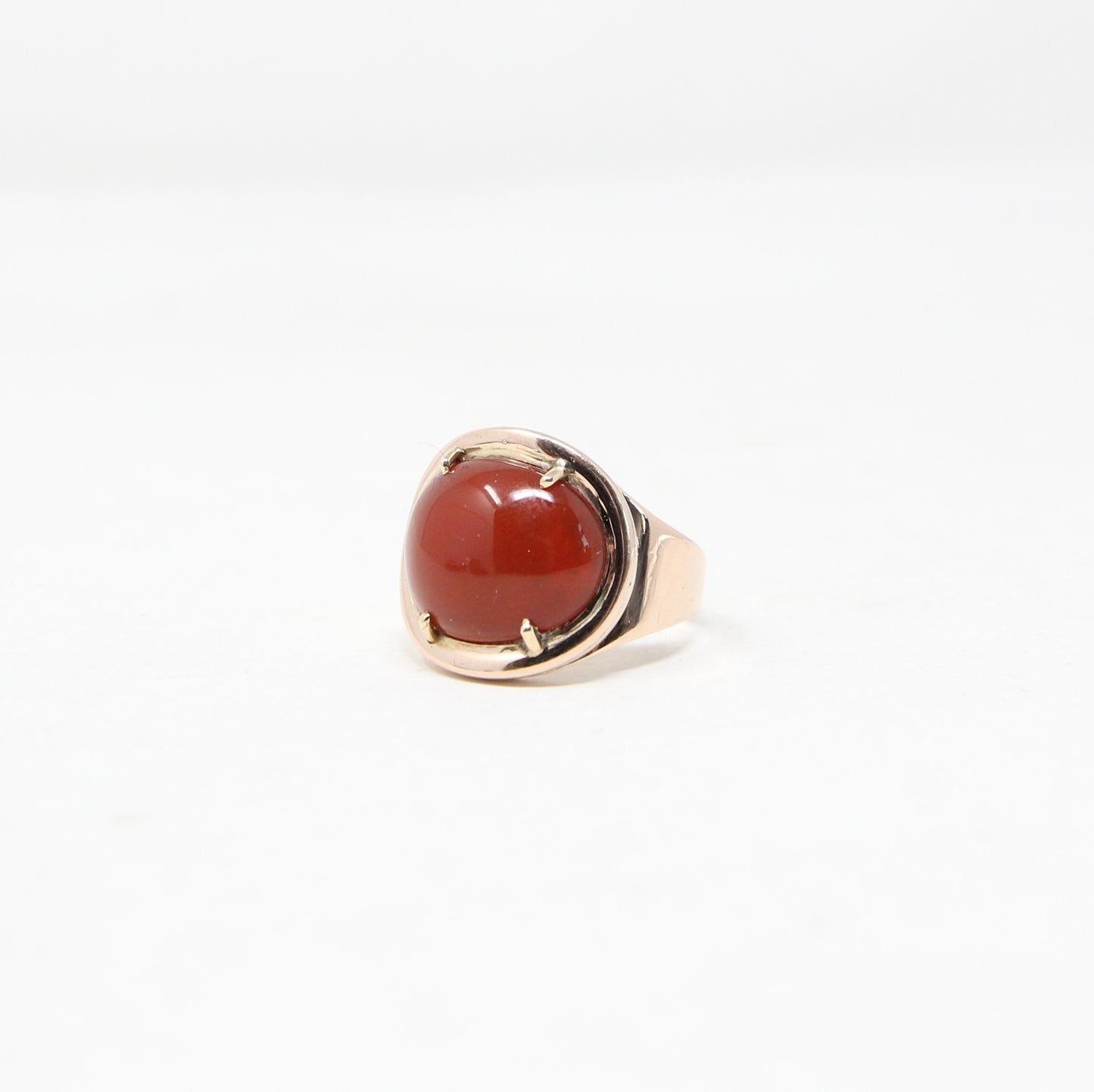 Antique 1797 Georgian Solid 18ct 18k Gold Carnelian Mourning Signet Ring Size M 4g