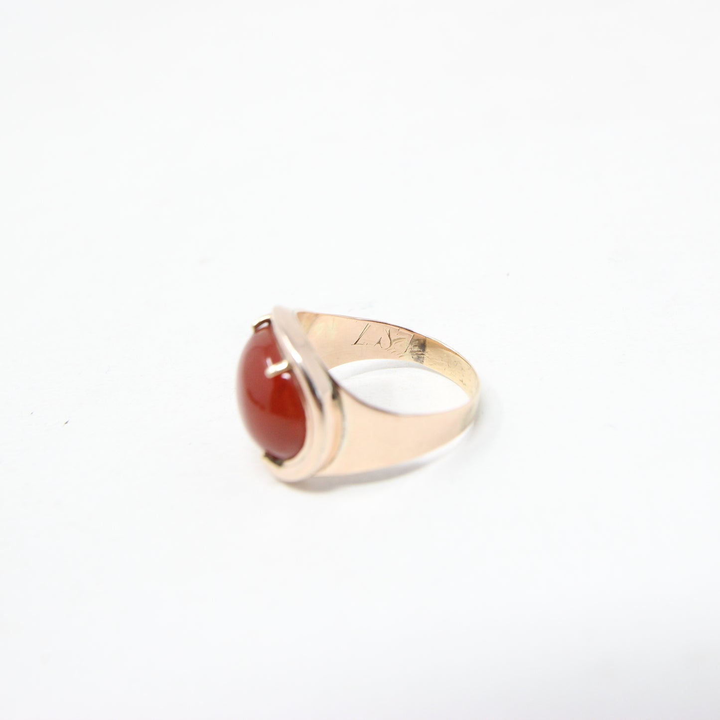 Antique 1797 Georgian Solid 18ct 18k Gold Carnelian Mourning Signet Ring Size M 4g