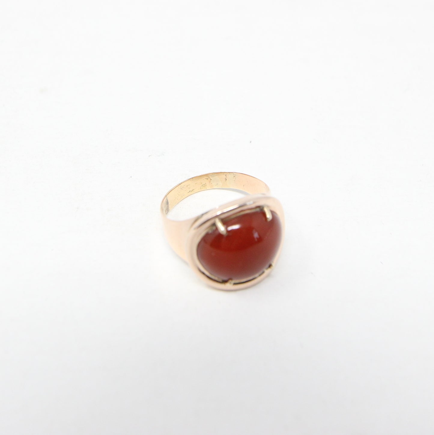 Antique 1797 Georgian Solid 18ct 18k Gold Carnelian Mourning Signet Ring Size M 4g