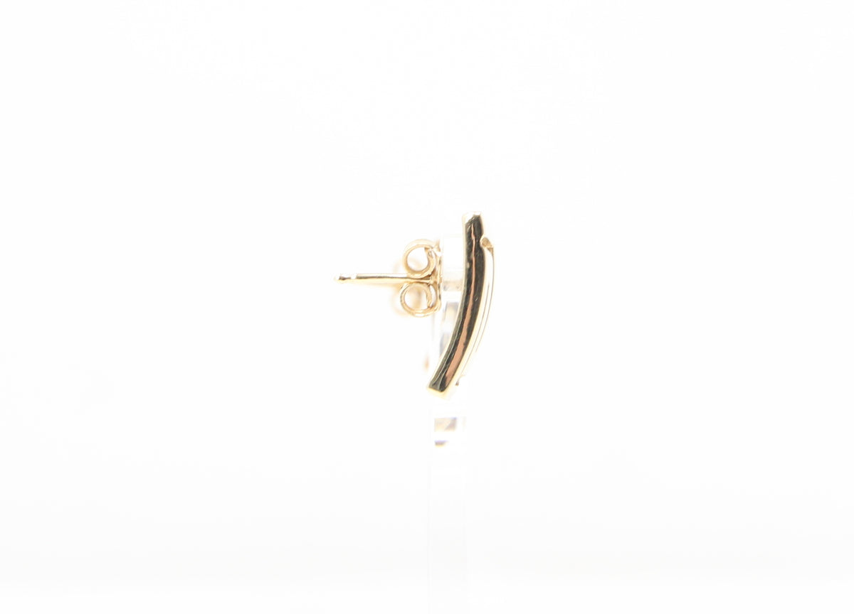 Vintage Greek Hallmarked Solid 14ct 14k Gold 585 Large Key Stud Earrings 3.15g