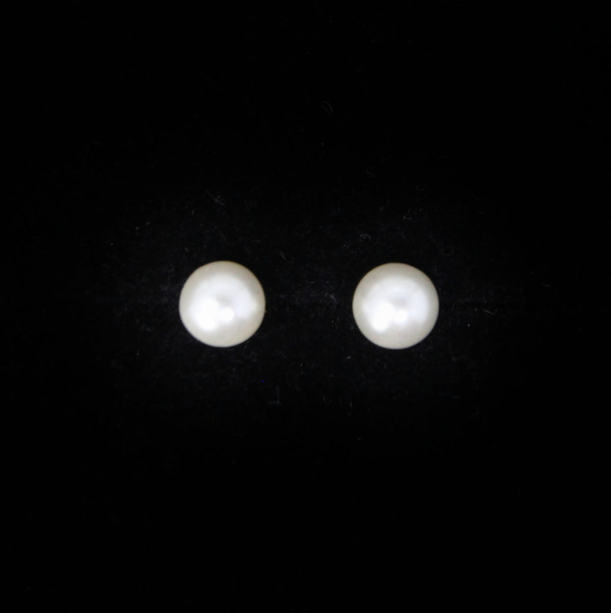 Vintage 1990's Elizabeth Duke Solid 9ct 9k Gold 6mm Pearl Stud Earrings in Box Argos