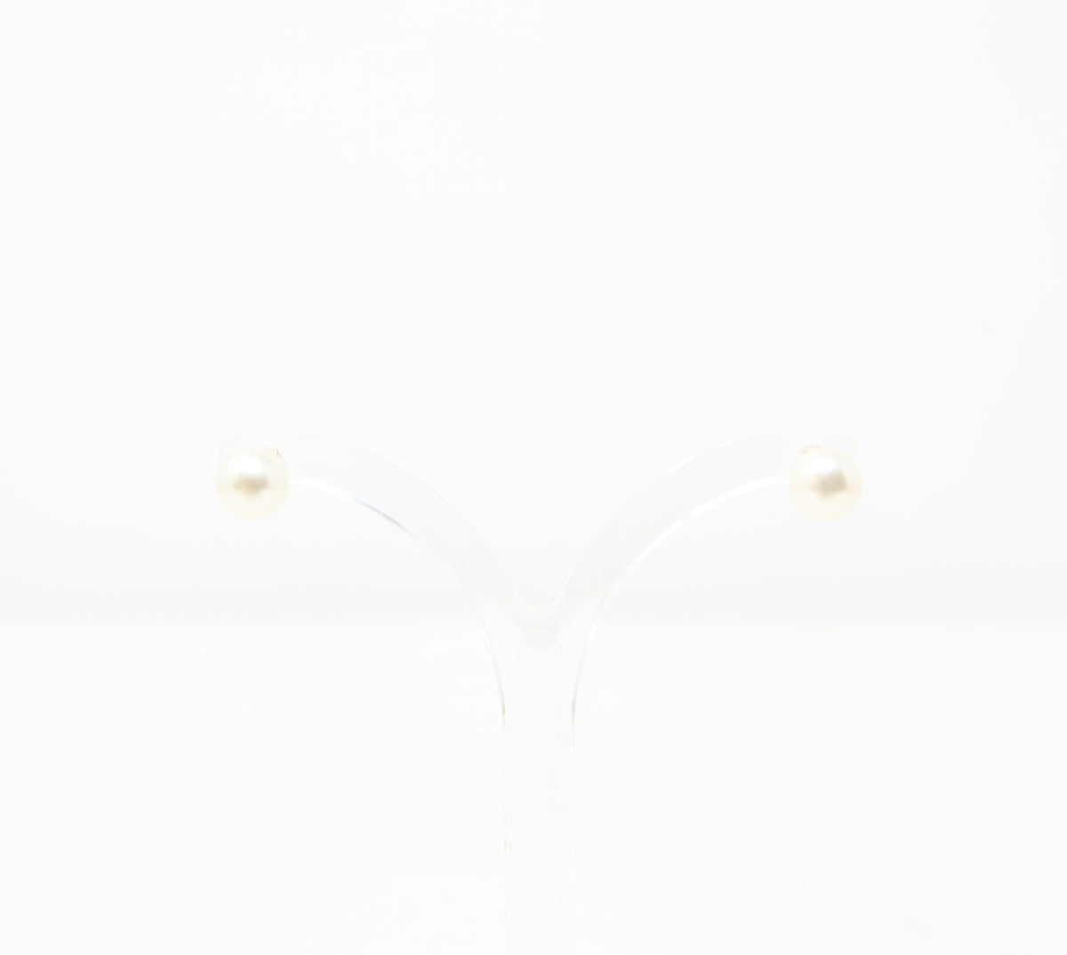 Vintage 1990's Elizabeth Duke Solid 9ct 9k Gold 6mm Pearl Stud Earrings in Box Argos