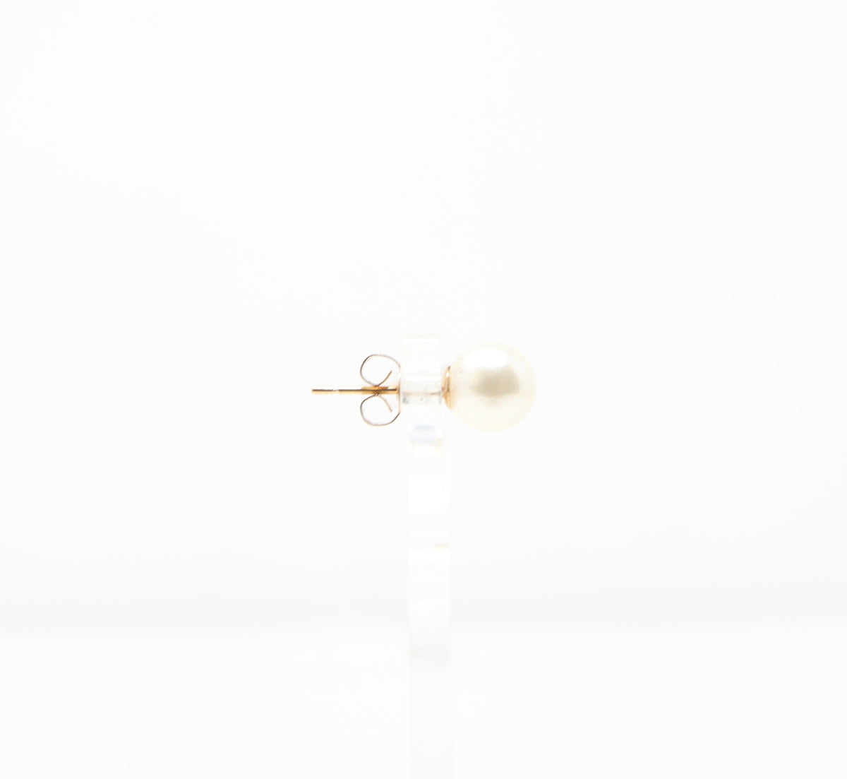 Vintage 1990's Elizabeth Duke Solid 9ct 9k Gold 6mm Pearl Stud Earrings in Box Argos