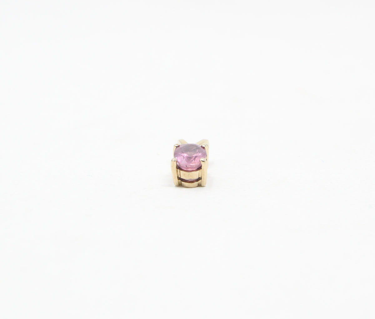 Vintage Solid 9ct 9k Gold Ruby Pink Sapphire Infinity Pendant