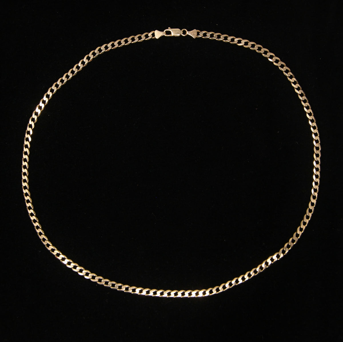 Vintage 1980's Hallmarked Solid 9ct 9k Gold Chunky Curb Chain Necklace 20.5''