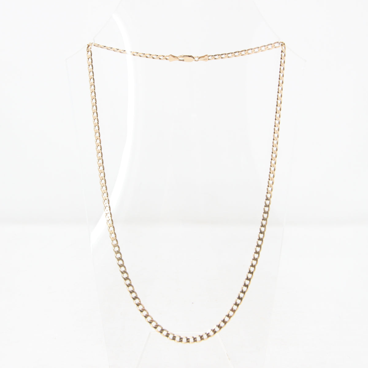 Vintage 1980's Hallmarked Solid 9ct 9k Gold Chunky Curb Chain Necklace 20.5''