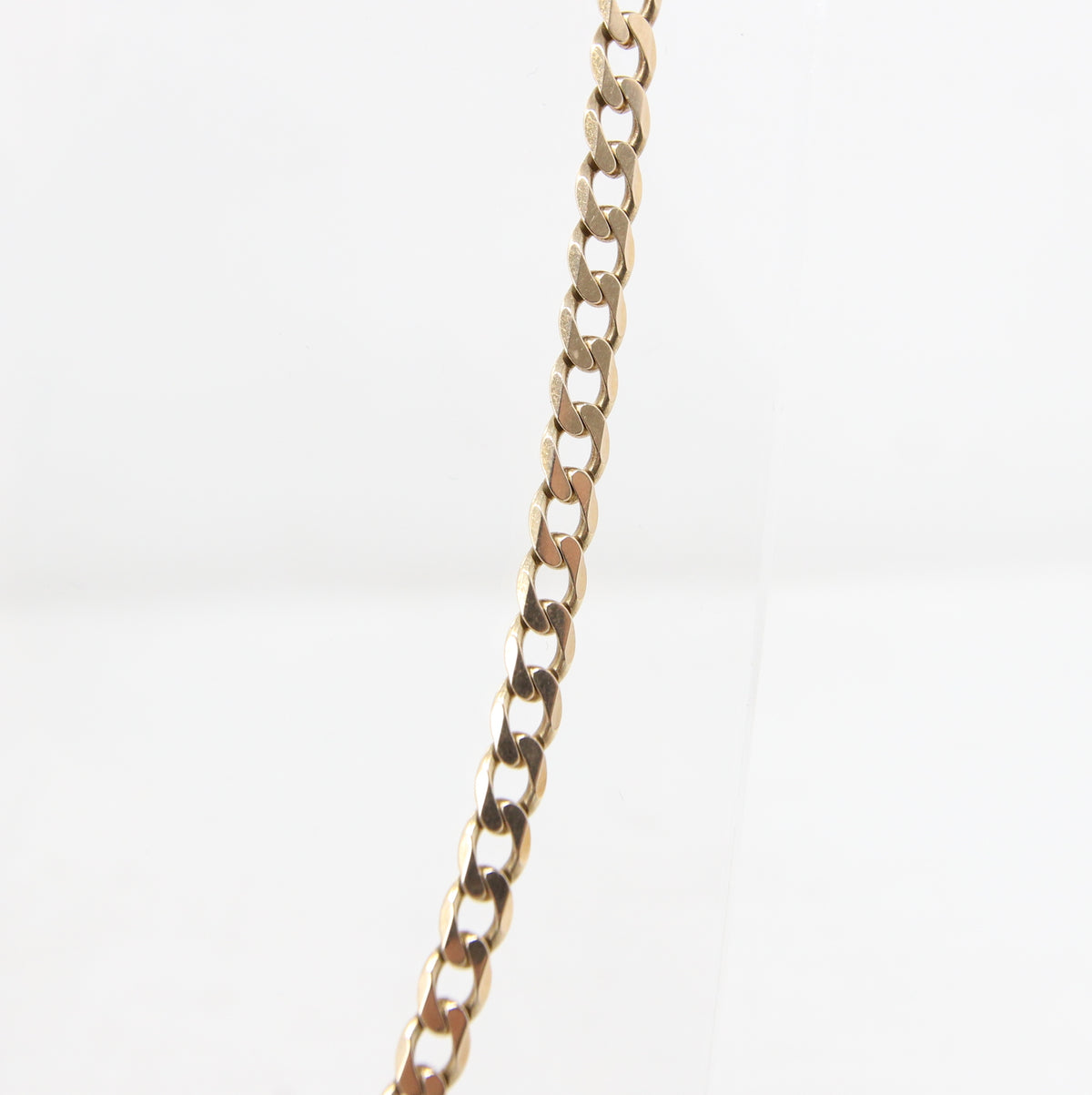 Vintage 1980's Hallmarked Solid 9ct 9k Gold Chunky Curb Chain Necklace 20.5''