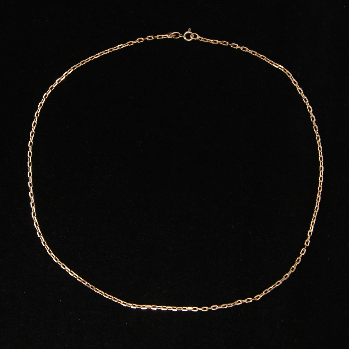 Vintage Italy Hallmarked Solid 9ct 9k Gold Cable Biker Belcher Chain Necklace 20.25''