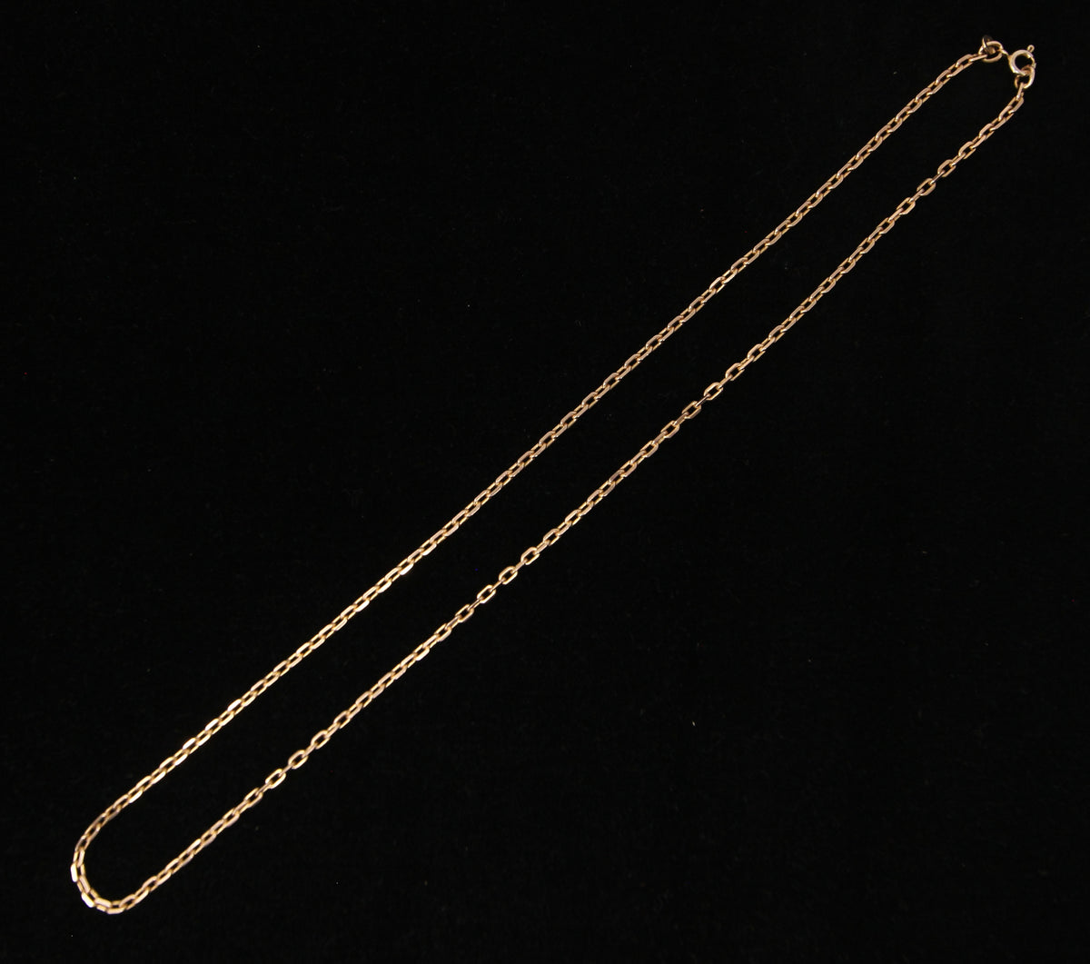 Vintage Italy Hallmarked Solid 9ct 9k Gold Cable Biker Belcher Chain Necklace 20.25''