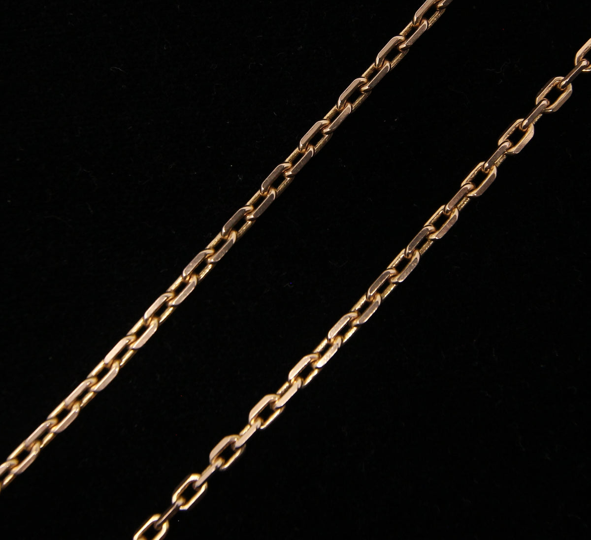 Vintage Italy Hallmarked Solid 9ct 9k Gold Cable Biker Belcher Chain Necklace 20.25''