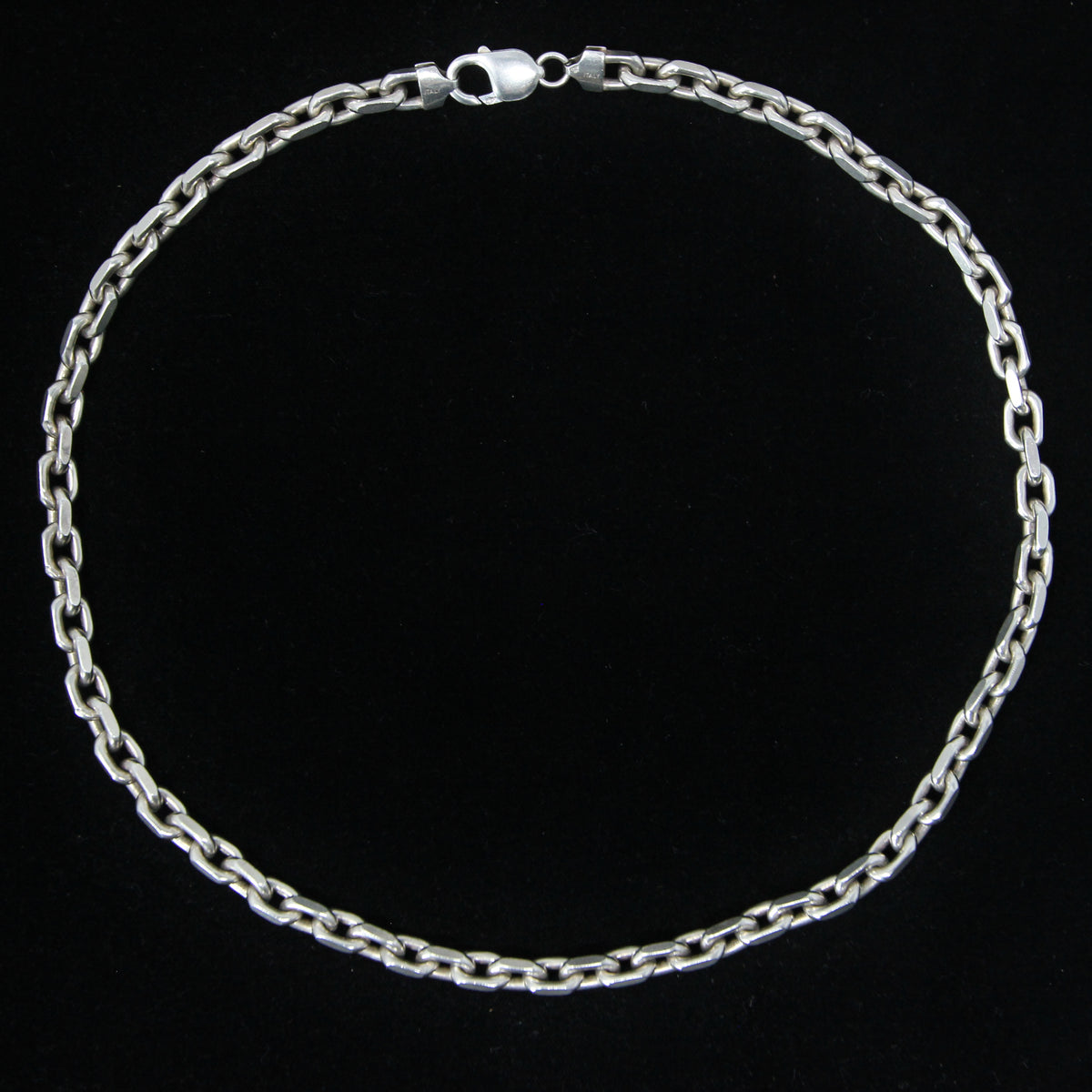 Vintage Italy Hallmarked Heavy Solid Sterling Silver Chunky Biker Cable Chain Necklace 22.25'' 93g