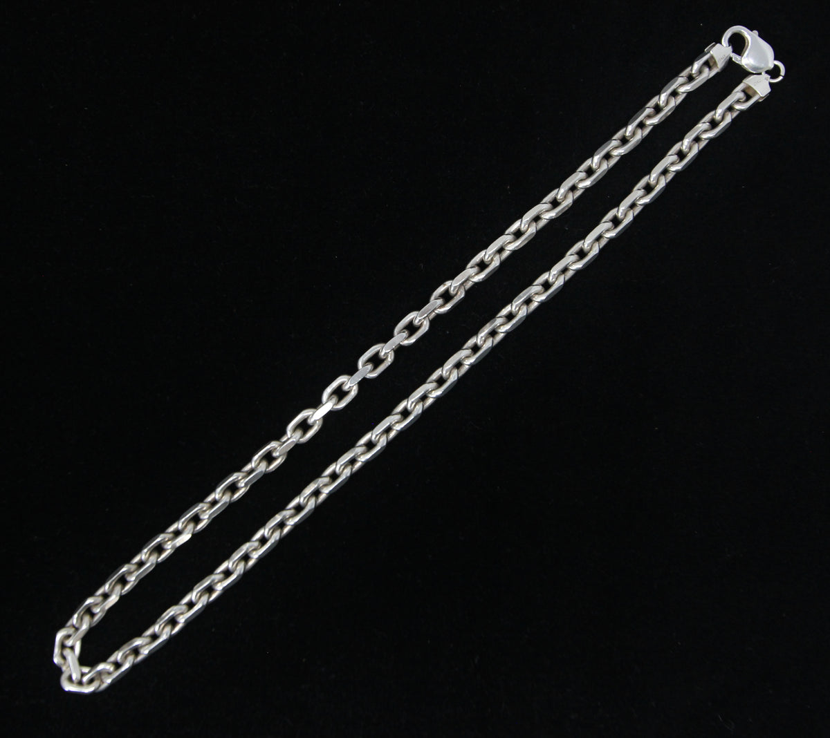 Vintage Italy Hallmarked Heavy Solid Sterling Silver Chunky Biker Cable Chain Necklace 22.25'' 93g