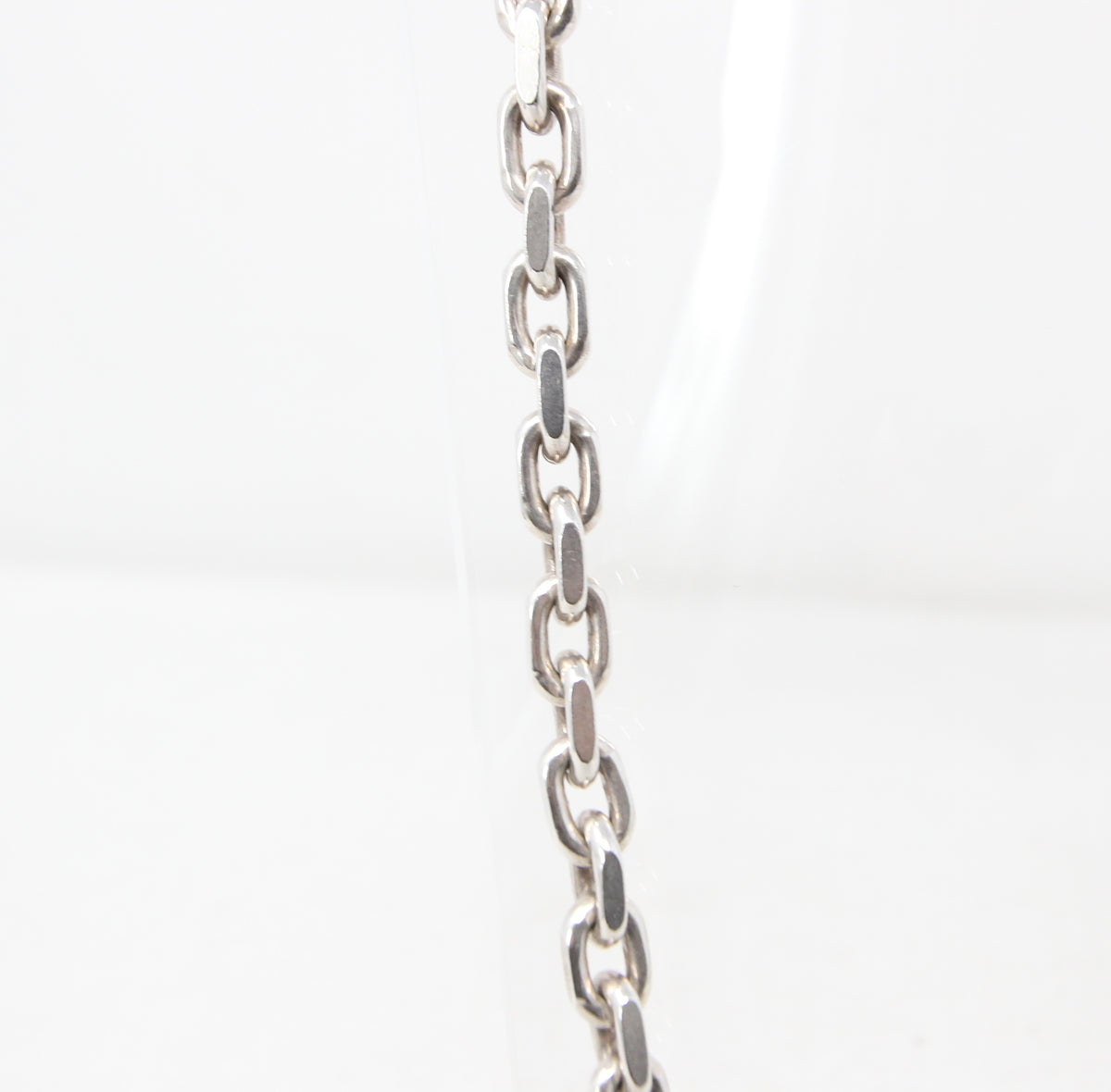 Vintage Italy Hallmarked Heavy Solid Sterling Silver Chunky Biker Cable Chain Necklace 22.25'' 93g