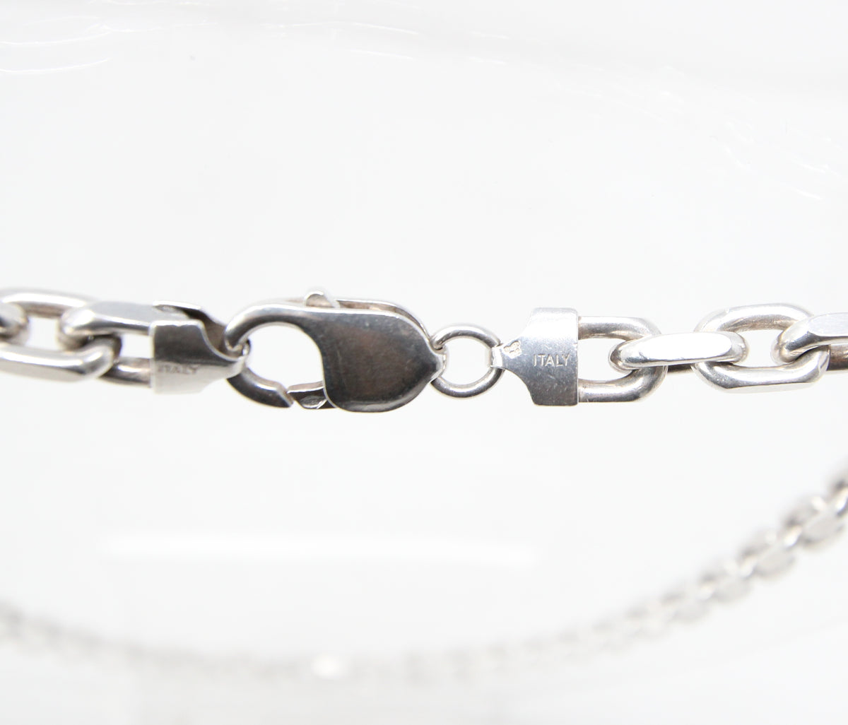 Vintage Italy Hallmarked Heavy Solid Sterling Silver Chunky Biker Cable Chain Necklace 22.25'' 93g