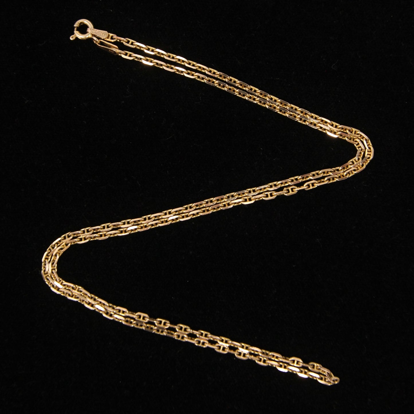 Vintage 1982 Hallmarked Solid 9ct 9k Gold Mariner Biker Cable Chain Necklace 20''