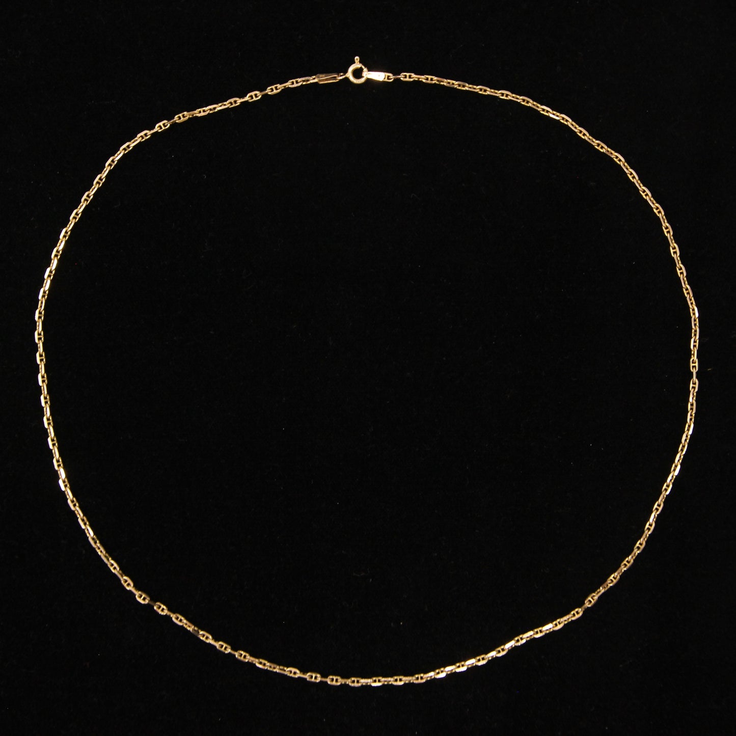 Vintage 1982 Hallmarked Solid 9ct 9k Gold Mariner Biker Cable Chain Necklace 20''