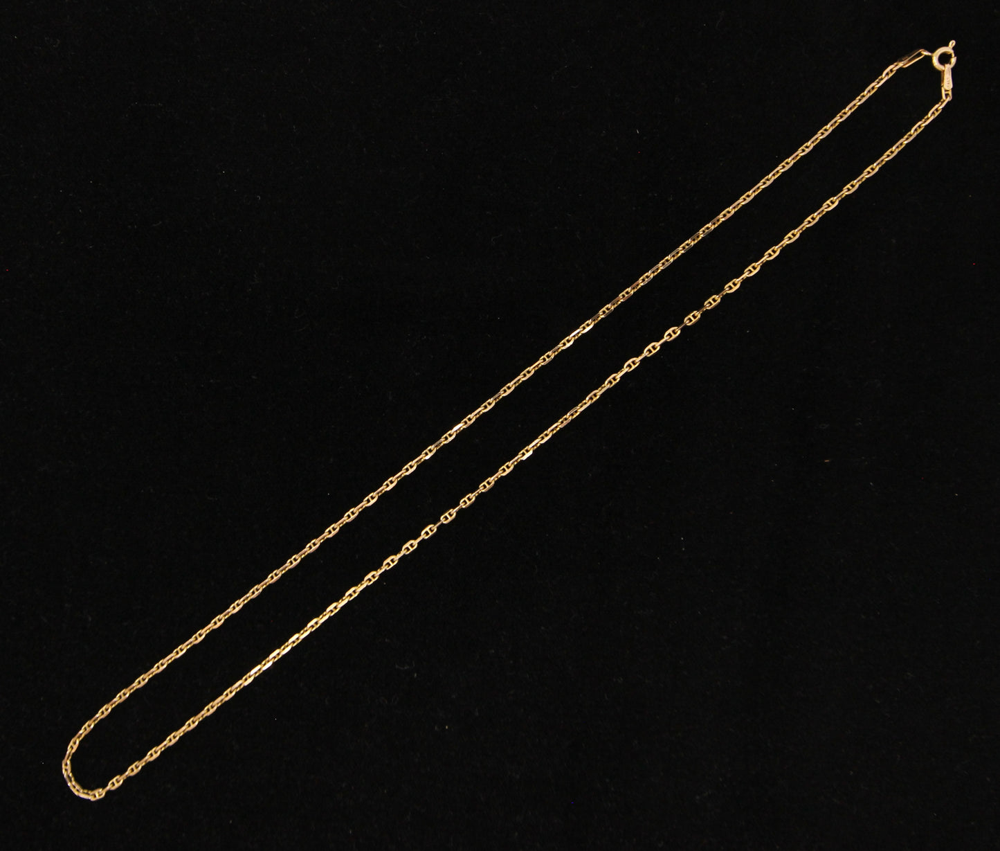 Vintage 1982 Hallmarked Solid 9ct 9k Gold Mariner Biker Cable Chain Necklace 20''