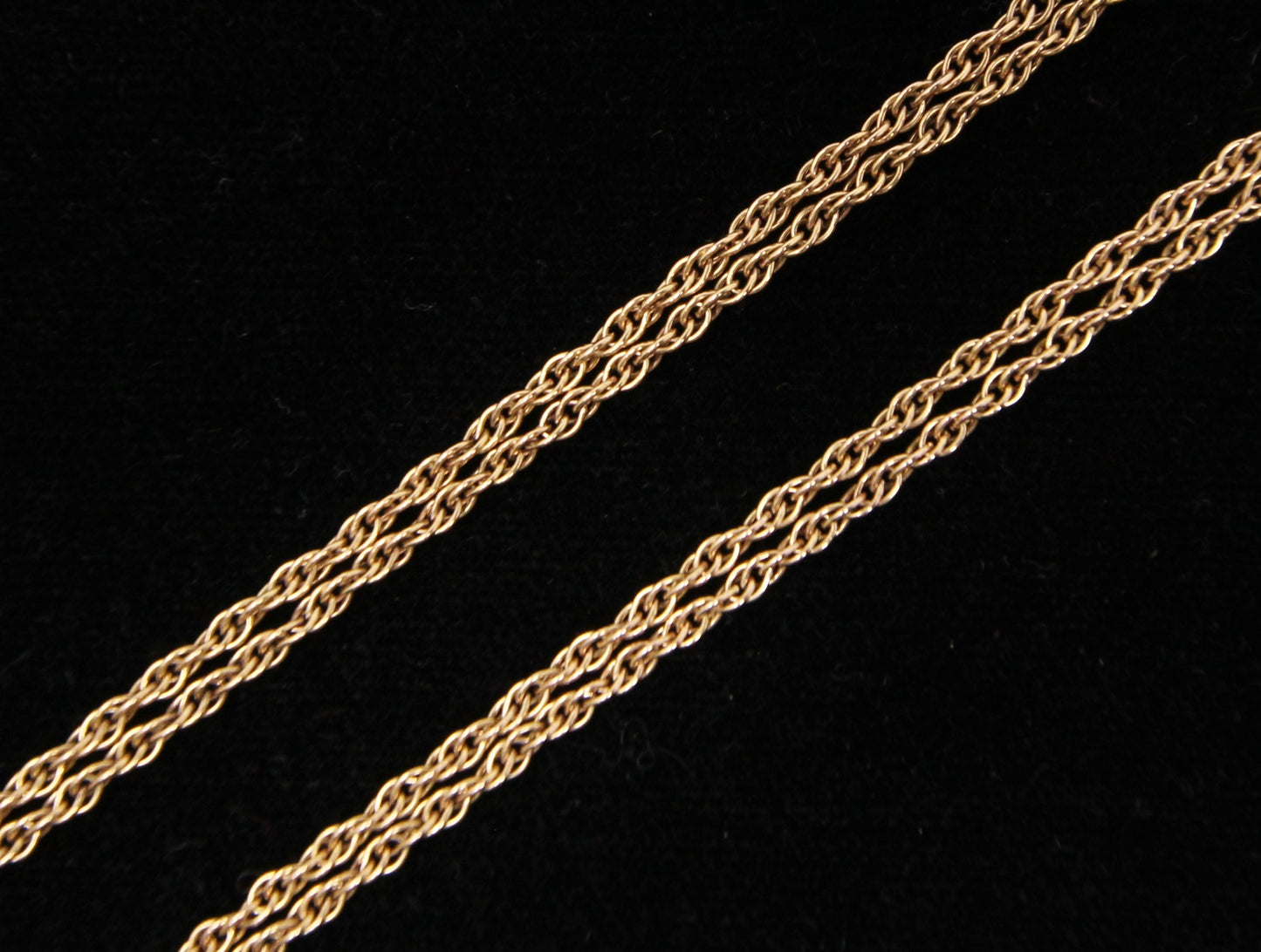 Antique Edwardian Hallmarked Solid 9ct 9k Rose Gold Rope Long Guard Muff Chain Necklace 39''